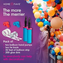 Balloon Pump Balloon Arch Kit, Hand Held Ballon Pump Inflate with Balloon SH-1