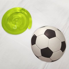 Soccer Ball Party Decor Hanging Ceiling Spirals Green White Black Set Of 8