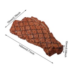 1PCS Fake Steak Plastic Artificial Roast Beef Food Model Ornament Lifelike Co…