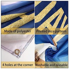 Happy Birthday Decorations Banner Large Navy Blue and Gold Balloons Backdrop