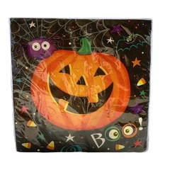 Vtg Halloween Party Lot Witch Transfers Napkins Petite Baking Cups Orange Lights