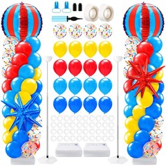 2 Sets Carnival Balloon Column Stand Kit Circus Theme Birthday Party Supplies…