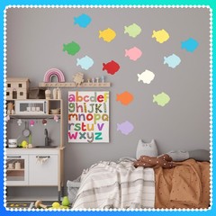 360 PCS 3.9 Inch Assorted Color Paper Fish Cutouts Die Cut DIY Craft Decor