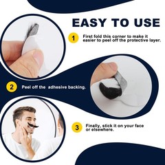 62PCS Fake Mustache, 18 Designs Self-Adhesive Fake Mustaches, Novelty Hairy F…