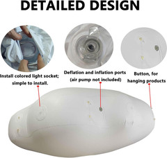 LED Inflatable Cloud Balloons for Wedding/Event/Party Decor (4.92ft)