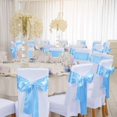 Elegant Satin Chair Sashes Weddings Parties Baby Showers Event Decorations New