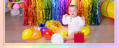 Rainbow Party Decorations, 4 Pack Foil Fringe Table Skirts | Wavy Metallic