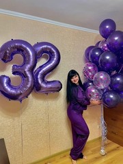 Number Balloon 40 Inch, 0 Number Balloons, 10 20 30 40 50 Number 0 Purple