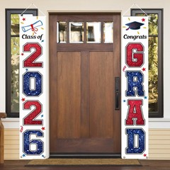 KMUYSL Graduation Decorations Class of 2026, Red & Blue Congrats Grad Banner …