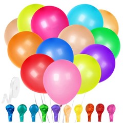 120 Pack Balloons Assorted Color 12 Inches Rainbow Latex Balloons, 10 Bright …
