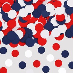200PCS Red White Blue Glitter Confetti Paper Dots Party Table Decoration Set