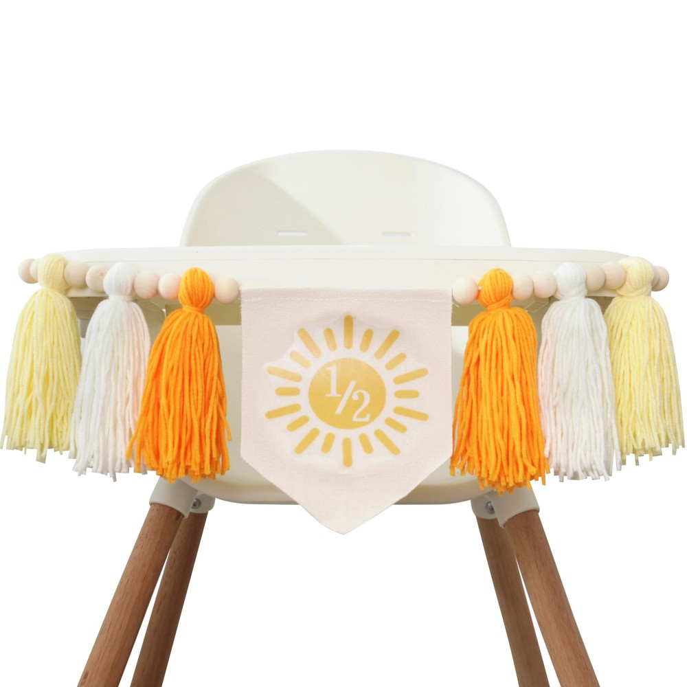 1/2 Birthday Boho Sun Highchair Banner – You Are My Sunshine Tassels,Half Tri…