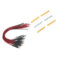 20*LED Light Strip Warm Light With Cable 20*Resistor AC Or DC Compatible