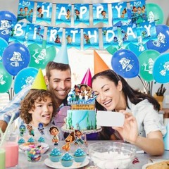 Birthday Party Supplies Luca Anime Birthday Decor Set Ballon Banner Cake Toppers