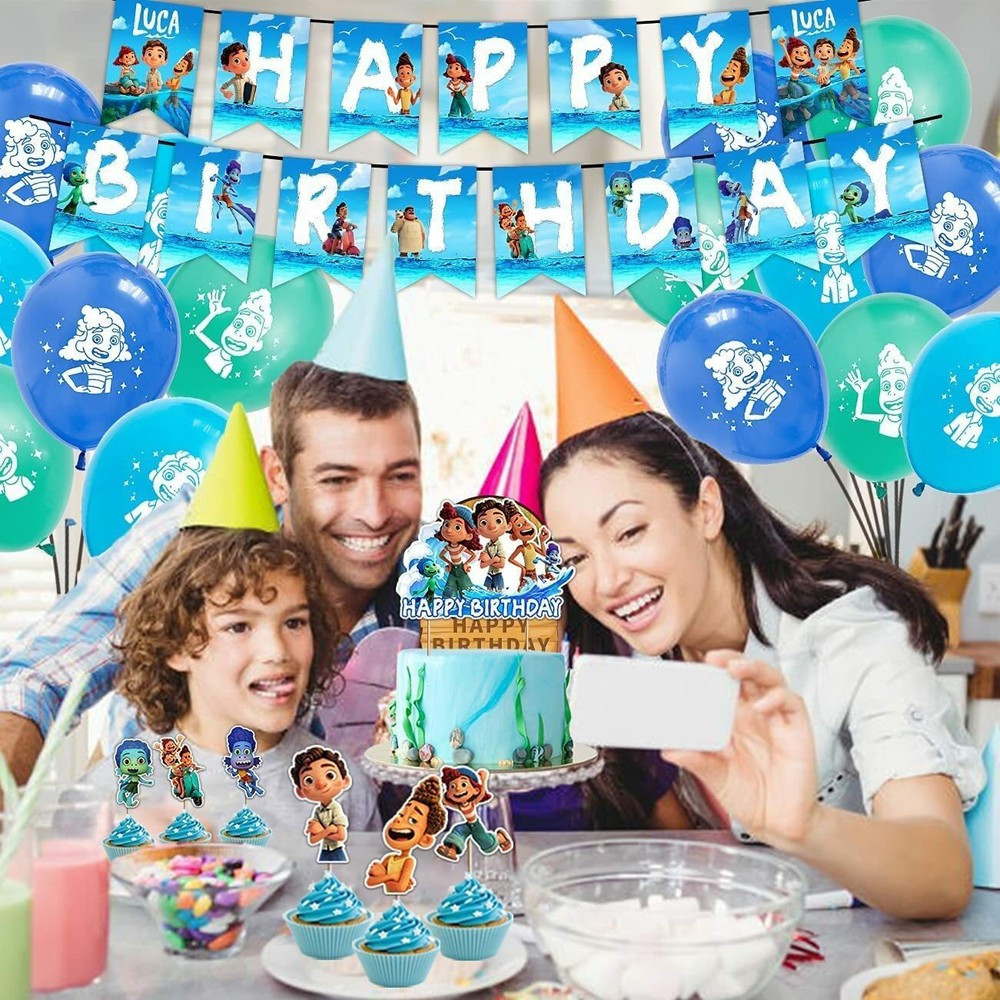 Luca Birthday Party Supplies Anime Birthday Decorations Set