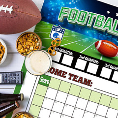 Football Party Decorations – 2 Pack Football Pool Poster – 27.5 x17.7 Inch