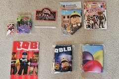 54 Pc Roblox Birthday Party Decorations Set Banner Balloons Cupcake Cake Toppers