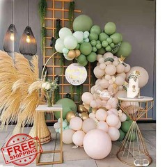 KALOR 135pc Bean Green Balloons Various Sizes