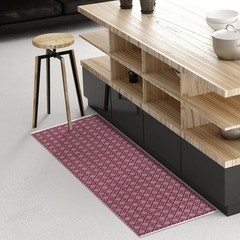 Cotton Diamond Woven Runner Rug 2×6 Feet – 2′ x 6′ (Rectangular), Burgundy