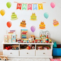 Happy Birthday Bulletin Board Set, 20 Pcs, Decorations for Birthday