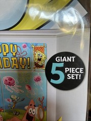 SpongeBob Square Pants Giant Scene Setter Wall Decorating Kit 5 Piece Set 6 Ft