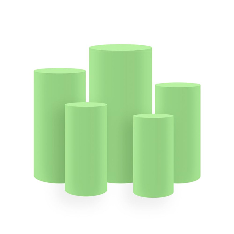 Afoloa Spandex Pillar Covers Set For Cylinder Pedestals 5 Sizes 11-15In