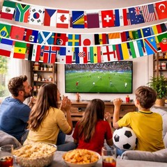 48 Count International Flags Flag Set | Perfect Decoration for World Cup Parties