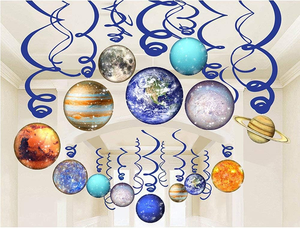 30Pcs Solar System Party Supplies – Outer Space Party Decorations Space Decor Ha