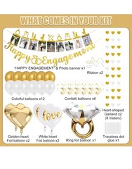 Engagement Party Decorations – Gold Engagement Congratulations Decor