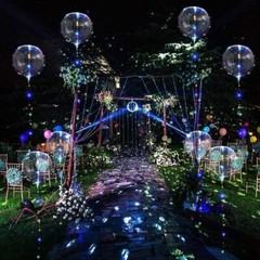 10 PCS Clear LED BOBO Balloons Decoration Light Up Party Birthday Wedding Xmas