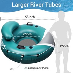 Pool Float Adult, River Tubes for Floating Heavy Duty, River Floats with Mesh Bo