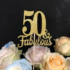 10 PCS Rose Gold 50th Birthday Centerpieces For Tables Number 50 Sticks