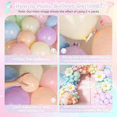 Pastel Daisy Balloon Garland Kit for Spring Celebrations and Events