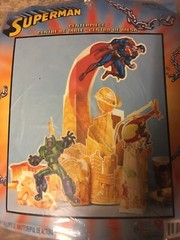 VTG HALLMARK Party Express SUPERMAN, LEX LUTHER & LOIS LANE 21″ CENTERPIECE 3-D