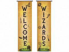 Welcome Wizards Door Banner Set Party Decoration Wizard Birthday Hanging Sign