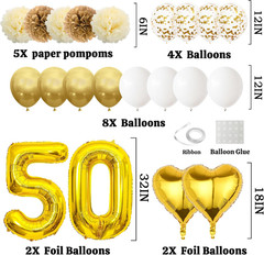 Happy 50Th Anniversary Party Decorations – Gold Glitter We Still Do Decoration w