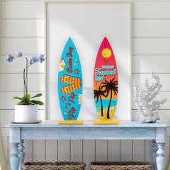 8 Pcs Surfboard Table Decorations Beach Signs Welcome to Paradise Sign Tropic…