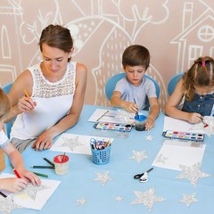 Silver Star Cutouts Glitter Star Paper Classroom Bulletin Board Decor 120 PCS