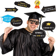 Graduation Photo Booth Props (50Count), Konsait Large Graduation Photo Props Cla