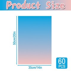 60 Sheets Gift Wrapping Tissue Paper Bulk, Pink Blue Gradient Tissue Paper fo…