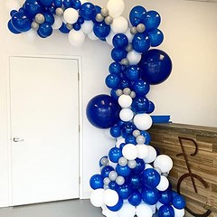 130pcs Navy Blue Balloons Different Sizes 18″ 12″ 10″ 5″ Dark Blue 13 Navy Blue