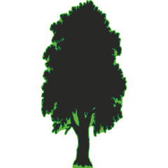 SP13357 Tree Silhouette Cardboard Cutout Standee Standup