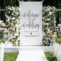 Blank Banners Sign to Decorate, 2 Pcs Large Vinyl 2 x 4 feet, White