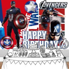 Captain American Party Decoration Party Supplies Backdrop Banner Vinyl 7x5ft
