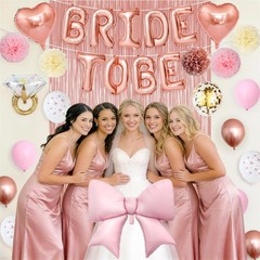 Rose Gold Bachelorette Party Decor, Bridal Shower Balloons, Heart & Ring Balloon