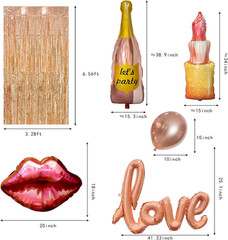 Rose Gold Birthday Decorations Set for Women,Happy Birthday Letter Balloon Banne