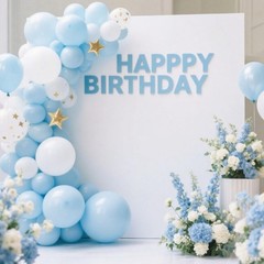 Pastel Blue Balloons,100pcs Light Blue Latex Party Balloons for Balloon Arch …
