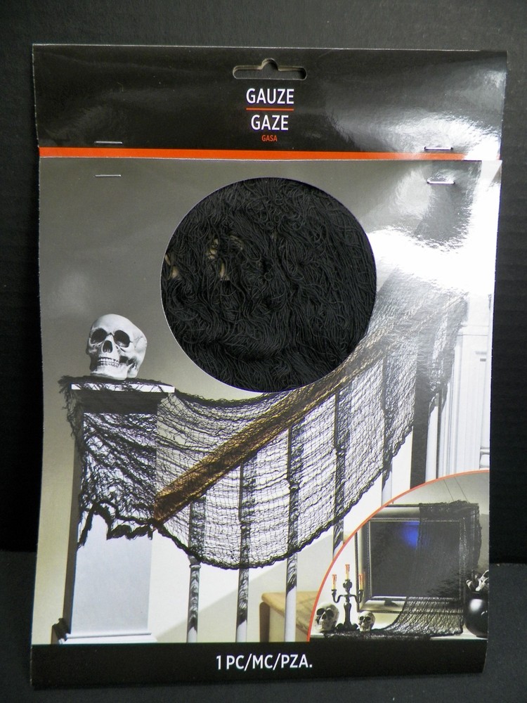 Cloth Creepy Halloween Black Gauze 60″ x 30 inches