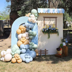 Sage Green Dusty Blue Yellow Balloon 12 Inch Double Stuffed Beige Slate Blue Oli