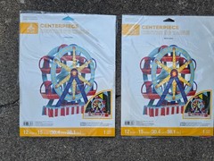 2 Pack 3D Ferris Wheel Table Centerpiece 12″x15″ Carnival-Themed Party Decoratio